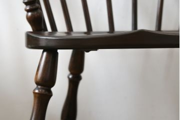 和製ビンテージ　松本民芸家具　#91型　落ち着きのある大人カフェ風インテリアが叶うキャプテンチェア2脚セット(アームチェア、板座チェア、ダイニングチェア、椅子、イス、ヴィンテージ)(定価2脚で約26万円)(R-080537)