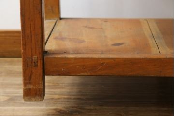 和製アンティーク　レトロナチュラルな雰囲気が素敵な飾り棚(陳列棚、収納棚、オープンラック、シェルフ、店舗什器)(R-080538)