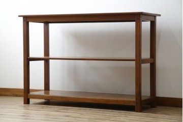 和製アンティーク　レトロナチュラルな雰囲気が素敵な飾り棚(陳列棚、収納棚、オープンラック、シェルフ、店舗什器)(R-080538)