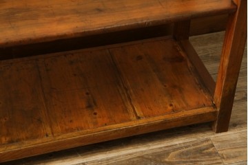 和製アンティーク　レトロナチュラルな雰囲気が素敵な飾り棚(陳列棚、収納棚、オープンラック、シェルフ、店舗什器)(R-080538)