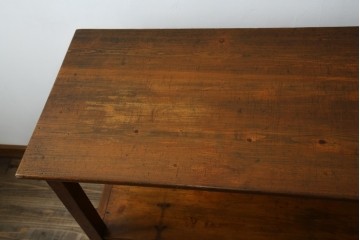 和製アンティーク　レトロナチュラルな雰囲気が素敵な飾り棚(陳列棚、収納棚、オープンラック、シェルフ、店舗什器)(R-080538)