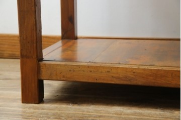 和製アンティーク　レトロナチュラルな雰囲気が素敵な飾り棚(陳列棚、収納棚、オープンラック、シェルフ、店舗什器)(R-080538)