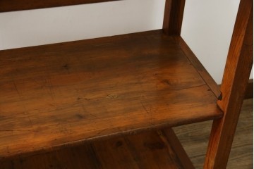 和製アンティーク　レトロナチュラルな雰囲気が素敵な飾り棚(陳列棚、収納棚、オープンラック、シェルフ、店舗什器)(R-080538)