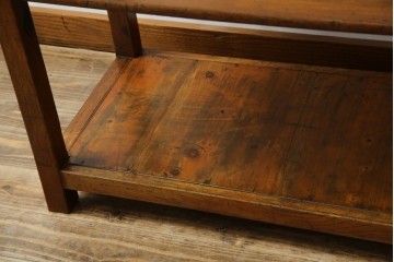 和製アンティーク　レトロナチュラルな雰囲気が素敵な飾り棚(陳列棚、収納棚、オープンラック、シェルフ、店舗什器)(R-080538)