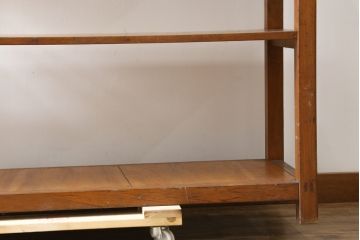 和製アンティーク　レトロナチュラルな雰囲気が素敵な飾り棚(陳列棚、収納棚、オープンラック、シェルフ、店舗什器)(R-080539)