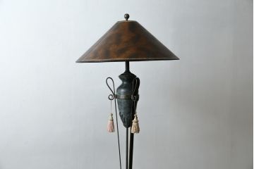 中古　美品　イギリス　MAITLAND-SMITH(メートランドスミス)　細部まで意匠を凝らした高級感のあるデザインが魅力的なフロアスタンド(フロアランプ、スタンド照明、シェードライト、英国)(定価推定40万円以上)(R-080540)