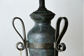 中古　美品　イギリス　MAITLAND-SMITH(メートランドスミス)　細部まで意匠を凝らした高級感のあるデザインが魅力的なフロアスタンド(フロアランプ、スタンド照明、シェードライト、英国)(定価推定40万円以上)(R-080540)