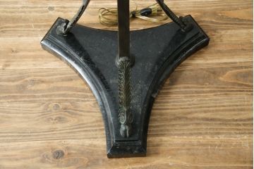 中古　美品　イギリス　MAITLAND-SMITH(メートランドスミス)　細部まで意匠を凝らした高級感のあるデザインが魅力的なフロアスタンド(フロアランプ、スタンド照明、シェードライト、英国)(定価推定40万円以上)(R-080540)
