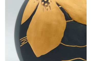 スペイン　リヤドロ　LLADRO　花　国金　高さ 約38cm　上品で洗練された雰囲気の花瓶(金彩、花生、花入、花器、フラワーベース)(R-080545)