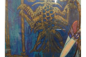 真作　中国　丁紹光(ティンシャオカン)　「招魂」　463/500　サイン入り　オリエンタルな雰囲気に引き込まれるリトグラフ(女性、人物、版画、額付き、エディション付き)(R-080547)