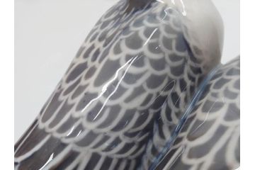 デンマーク　ROYAL COPENHAGEN(ロイヤルコペンハーゲン)　「ペアのガチョウ」　2068　仲睦まじい姿に心がほっこりするフィギュリン(鳥、置物、ディスプレイ、陶器、オブジェ、北欧)(R-080550)