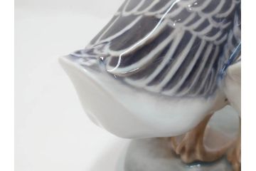 デンマーク　ROYAL COPENHAGEN(ロイヤルコペンハーゲン)　「ペアのガチョウ」　2068　仲睦まじい姿に心がほっこりするフィギュリン(鳥、置物、ディスプレイ、陶器、オブジェ、北欧)(R-080550)