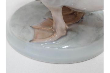 デンマーク　ROYAL COPENHAGEN(ロイヤルコペンハーゲン)　「ペアのガチョウ」　2068　仲睦まじい姿に心がほっこりするフィギュリン(鳥、置物、ディスプレイ、陶器、オブジェ、北欧)(R-080550)