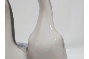 デンマーク　ROYAL COPENHAGEN(ロイヤルコペンハーゲン)　「ペアのガチョウ」　2068　仲睦まじい姿に心がほっこりするフィギュリン(鳥、置物、ディスプレイ、陶器、オブジェ、北欧)(R-080550)
