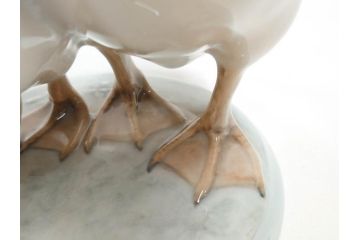 デンマーク　ROYAL COPENHAGEN(ロイヤルコペンハーゲン)　「ペアのガチョウ」　2068　仲睦まじい姿に心がほっこりするフィギュリン(鳥、置物、ディスプレイ、陶器、オブジェ、北欧)(R-080550)