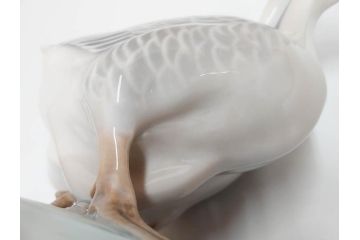 デンマーク　ROYAL COPENHAGEN(ロイヤルコペンハーゲン)　「ペアのガチョウ」　2068　仲睦まじい姿に心がほっこりするフィギュリン(鳥、置物、ディスプレイ、陶器、オブジェ、北欧)(R-080550)