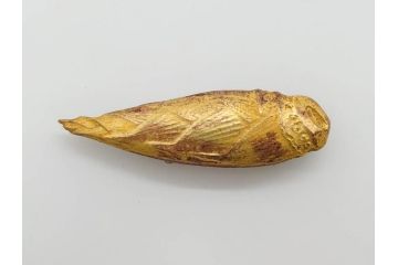 彫金家　信田洋　「竹の子」　Silver(シルバー)　春の息吹を感じさせる帯留(タケノコ、銀、台座、帯留め、着物道具、和装小物、アクセサリー共箱付き)(R-080551)