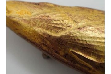 彫金家　信田洋　「竹の子」　Silver(シルバー)　春の息吹を感じさせる帯留(タケノコ、銀、台座、帯留め、着物道具、和装小物、アクセサリー共箱付き)(R-080551)