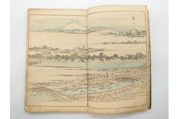 浮世絵師 歌川広重 絵本江戸土産 初編・5編/鶏鳴舎暁晴編 浪華の賑ひ 三篇　和本3冊セット(地誌、書籍、和書、古書、版画)(R-080557)