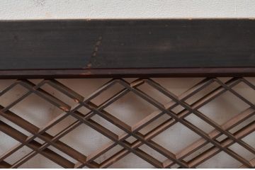 アンティーク建具　和モダンな空間づくりに活躍する組子欄間2枚セット(明り取り、明かり取り)(R-080562)