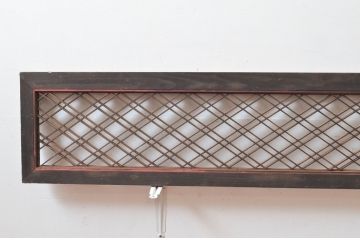 アンティーク建具　和モダンな空間づくりに活躍する組子欄間2枚セット(明り取り、明かり取り)(R-080562)