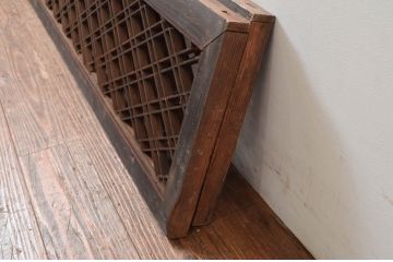 アンティーク建具　和モダンな空間づくりに活躍する組子欄間2枚セット(明り取り、明かり取り)(R-080562)