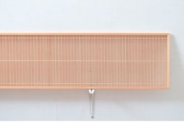 中古　新品未使用　繊細な格子が目を惹く筬欄間2枚セット(明かり取り、明り取り、オサランマ、おさらんま、格子欄間)(R-080569)