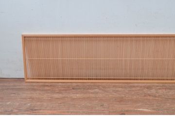 中古　新品未使用　繊細な格子が目を惹く筬欄間2枚セット(明かり取り、明り取り、オサランマ、おさらんま、格子欄間)(R-080569)