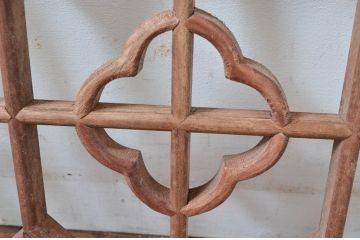 アジアン建具　激レア!希少　オリエンタルデザイン　こだわりの空間のアクセントになる作りの良い中国格子欄間2枚セット(韓国、明かり取り、明り取)(R-080574)
