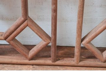 アジアン建具　激レア!希少　オリエンタルデザイン　こだわりの空間のアクセントになる作りの良い中国格子欄間2枚セット(韓国、明かり取り、明り取)(R-080574)