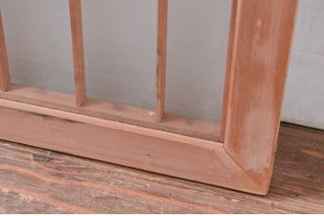 ビンテージ建具　両面ガラス　鶴に雲の図　落ち着いた和の空間を演出するガラス欄間1枚(明り取り、明かり取り)(R-080578)