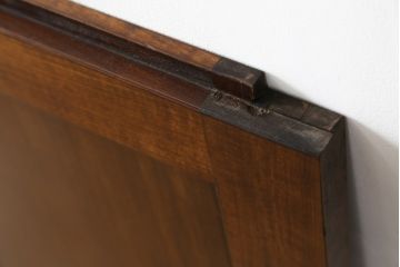 中古　美品　軽井沢彫り　民芸家具　上品な和の雰囲気を高める引き戸2枚セット(建具、窓)(R-080580)