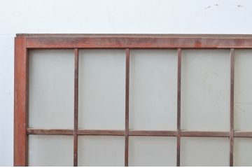 アンティーク建具　マス目　どこか懐かしい雰囲気を感じる格子窓2枚セット(引き戸、格子戸、建具)(R-080582)