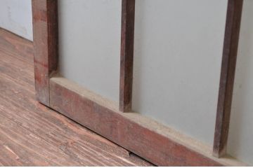 アンティーク建具　マス目　どこか懐かしい雰囲気を感じる格子窓2枚セット(引き戸、格子戸、建具)(R-080582)