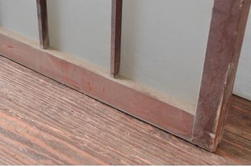 アンティーク建具　マス目　どこか懐かしい雰囲気を感じる格子窓2枚セット(引き戸、格子戸、建具)(R-080582)