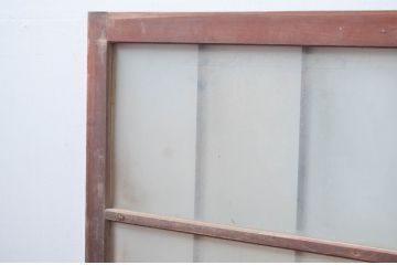 アンティーク建具　マス目　どこか懐かしい雰囲気を感じる格子窓2枚セット(引き戸、格子戸、建具)(R-080582)