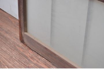アンティーク建具　マス目　どこか懐かしい雰囲気を感じる格子窓2枚セット(引き戸、格子戸、建具)(R-080582)