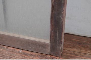 アンティーク建具　マス目　どこか懐かしい雰囲気を感じる格子窓2枚セット(引き戸、格子戸、建具)(R-080582)