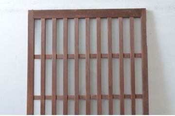 アンティーク建具　上手物!!　作りの良い格子ガラスドア(扉)1枚(ガラス戸、木製扉)(R-080583)