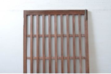 アンティーク建具　上手物!!　作りの良い格子ガラスドア(扉)1枚(ガラス戸、木製扉)(R-080583)