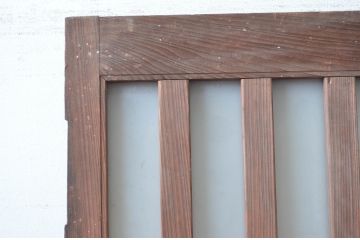 アンティーク建具　上手物!!　作りの良い格子ガラスドア(扉)1枚(ガラス戸、木製扉)(R-080583)
