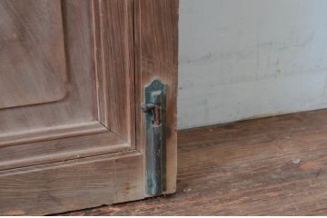 アンティーク建具　上手物!!　作りの良い格子ガラスドア(扉)1枚(ガラス戸、木製扉)(R-080583)