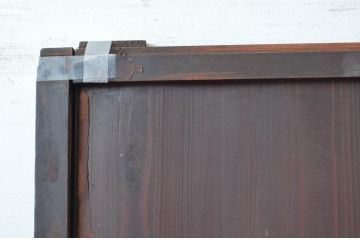 アンティーク建具　和の情緒あふれる障子帯戸1枚(引き戸、板戸、格子帯戸、障子戸)(R-080585)