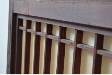 アンティーク建具　和の情緒あふれる障子帯戸1枚(引き戸、板戸、格子帯戸、障子戸)(R-080585)