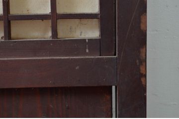 アンティーク建具　和の情緒あふれる障子帯戸1枚(引き戸、板戸、格子帯戸、障子戸)(R-080585)