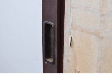 アンティーク建具　和の情緒あふれる障子帯戸1枚(引き戸、板戸、格子帯戸、障子戸)(R-080585)