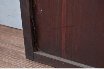 アンティーク建具　和の情緒あふれる障子帯戸1枚(引き戸、板戸、格子帯戸、障子戸)(R-080585)