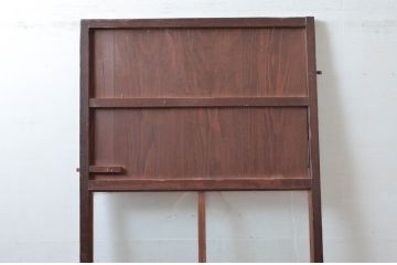 アンティーク建具　レトロなデザインのガラス帯の扉1枚(ドア、板戸、ガラス戸、木製扉、建具)(R-080588)