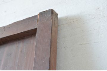 アンティーク建具　レトロなデザインのガラス帯の扉1枚(ドア、板戸、ガラス戸、木製扉、建具)(R-080588)
