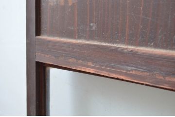アンティーク建具　古民家インテリアにおすすめのガラス帯戸2枚セット(引き戸、ガラス戸、建具)(R-080589)